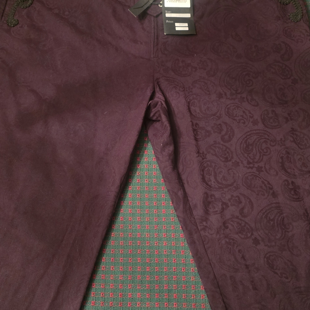 Men's Purple Paisley Pants